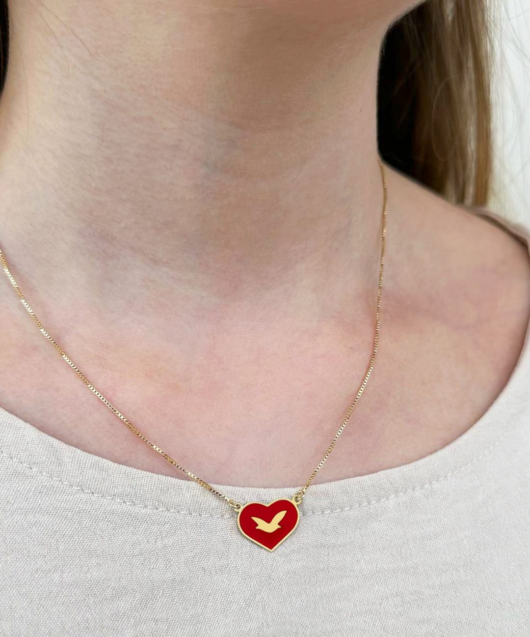 Gargantilha Coração Dourado