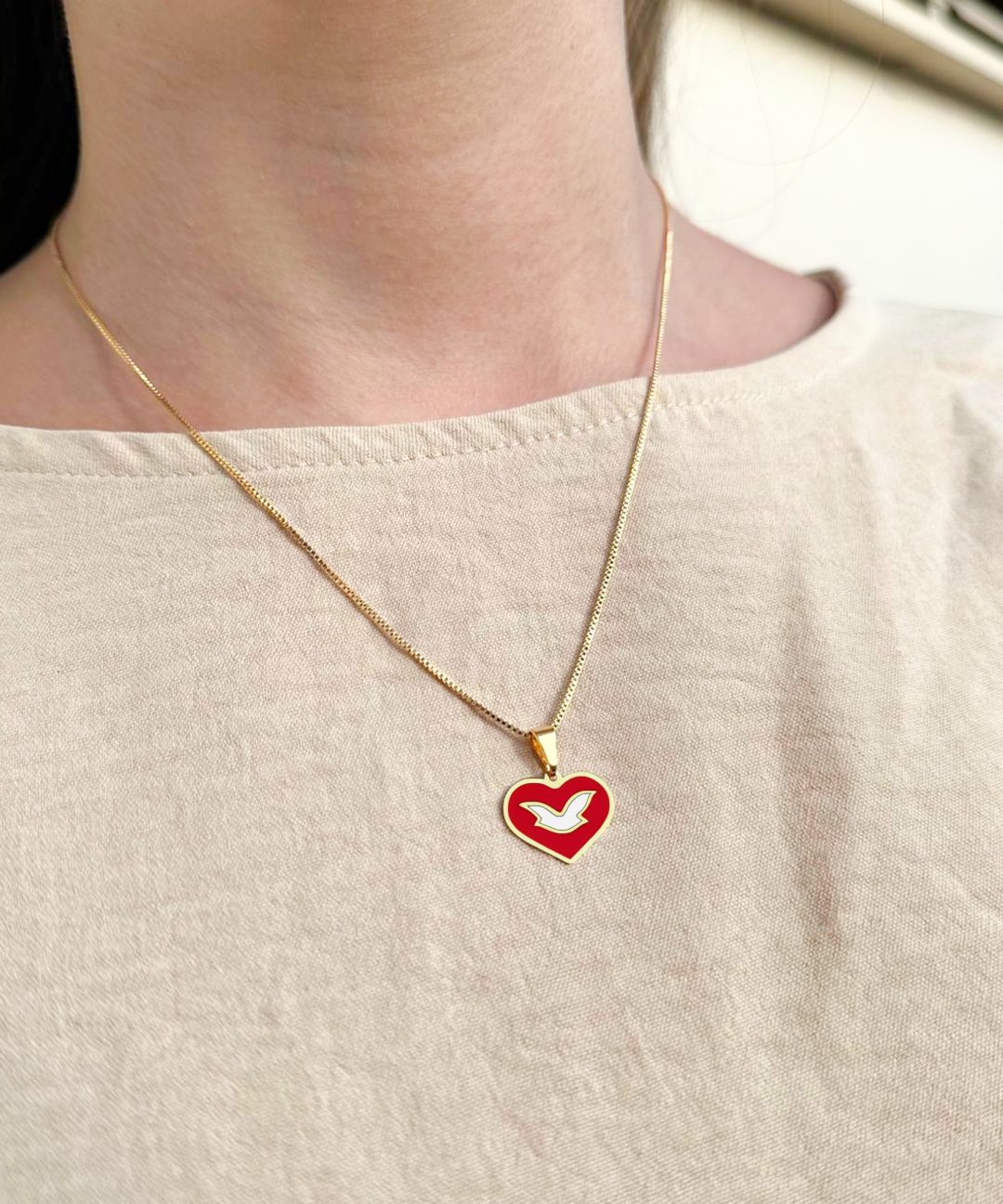 Gargantilha Coração Branco